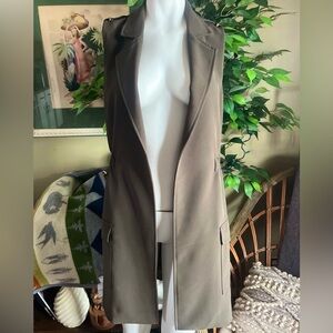 Dynamite Olive Sleeveless Longline Vest